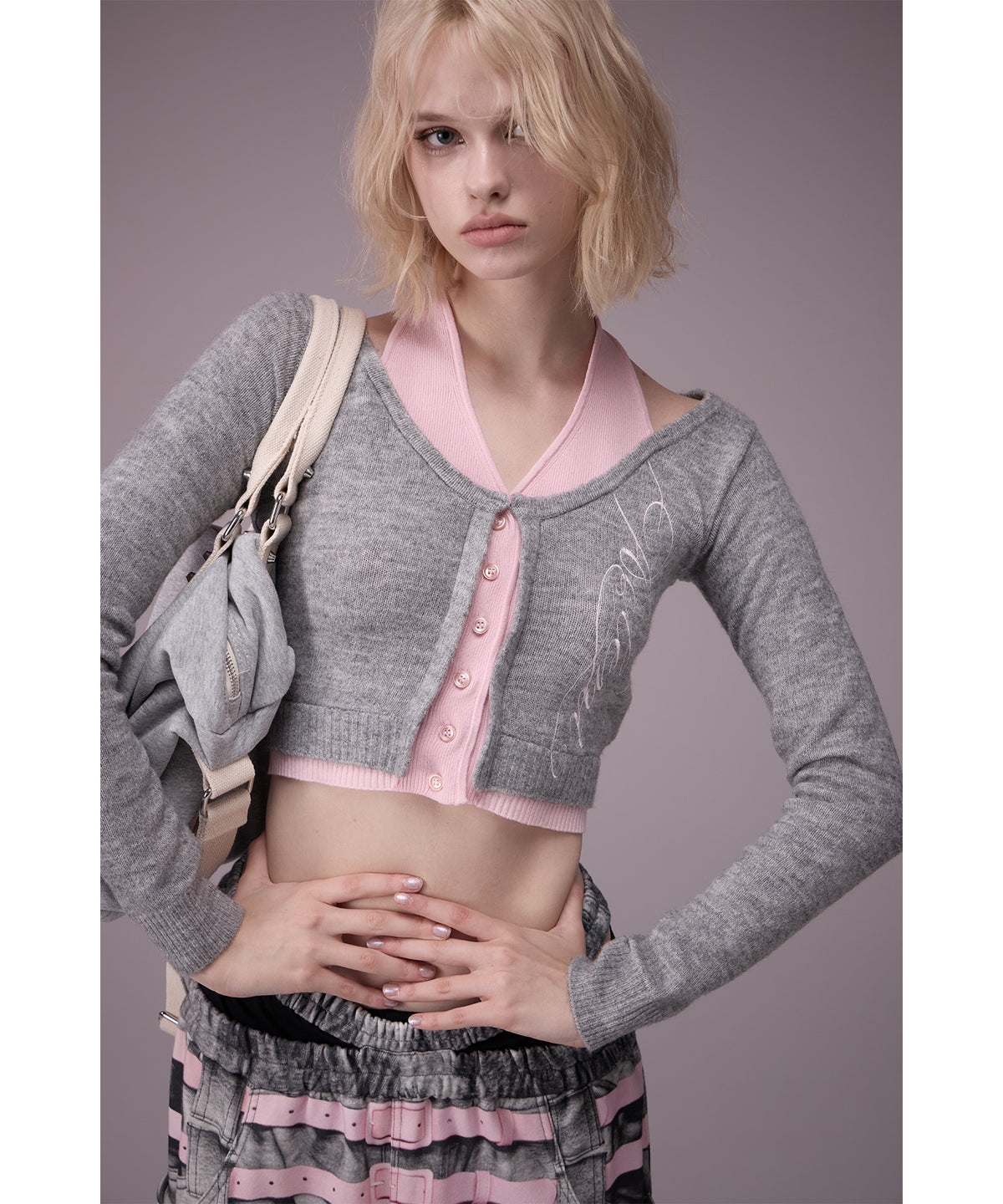 MODEL:176cm/COLOR:GRY/SIZE:F