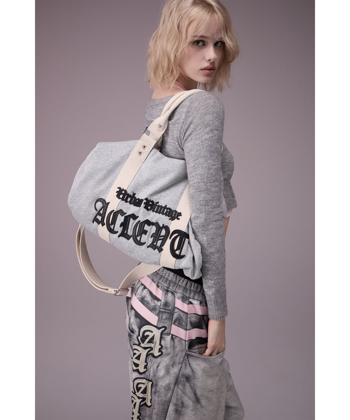 MODEL:176cm/COLOR:GRY/SIZE:F