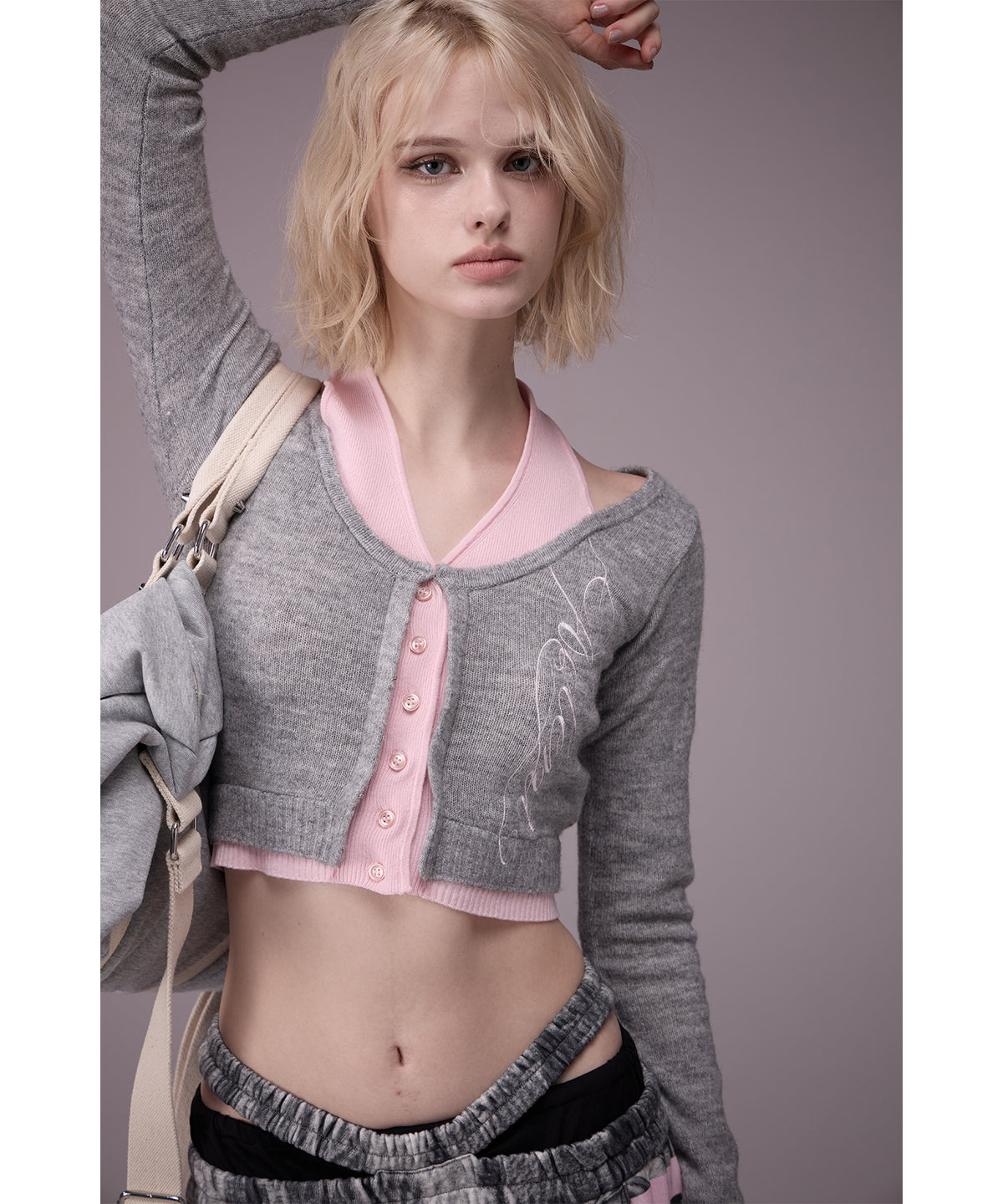 MODEL:176cm/COLOR:GRY/SIZE:F