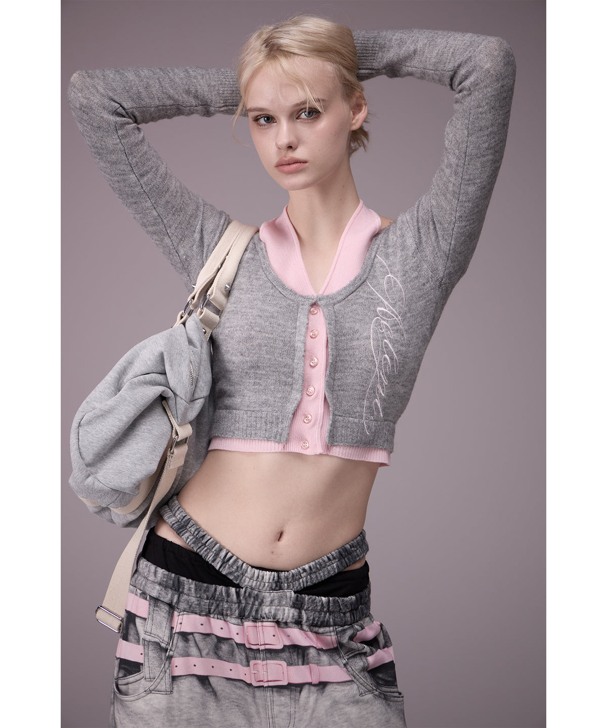 MODEL:176cm/COLOR:GRY/SIZE:F