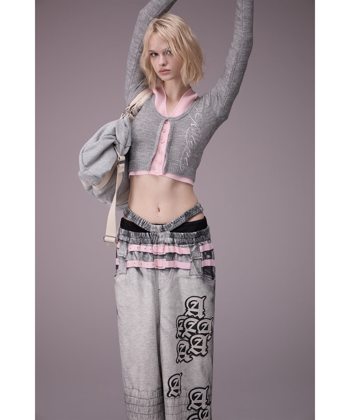 MODEL:176cm/COLOR:GRY/SIZE:F