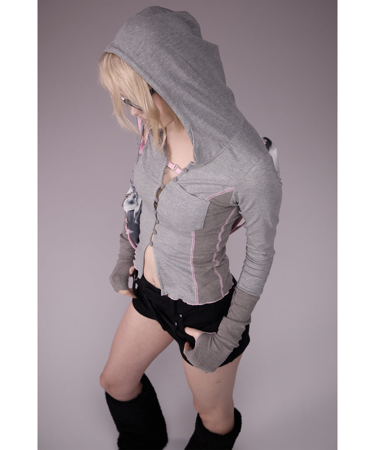 MODEL:176cm/COLOR:GRY/SIZE:F
