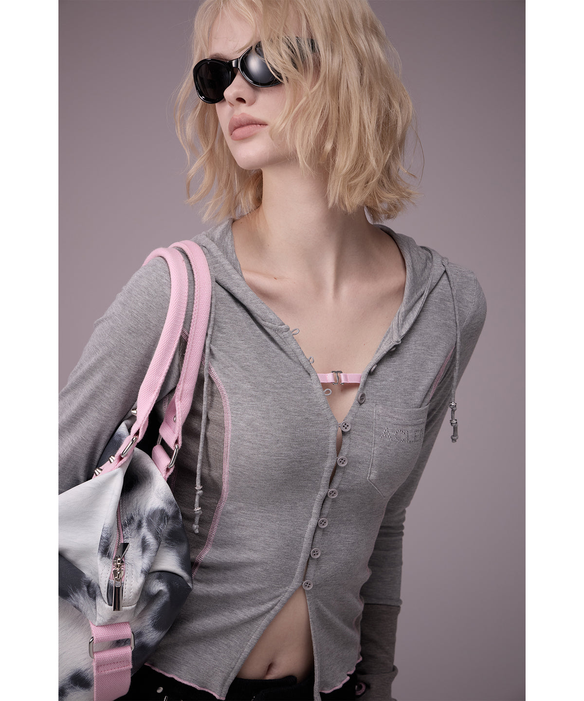 MODEL:176cm/COLOR:GRY/SIZE:F