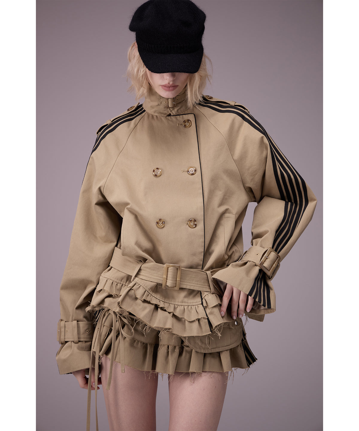 MODEL:176cm/COLOR:BEG/SIZE:F