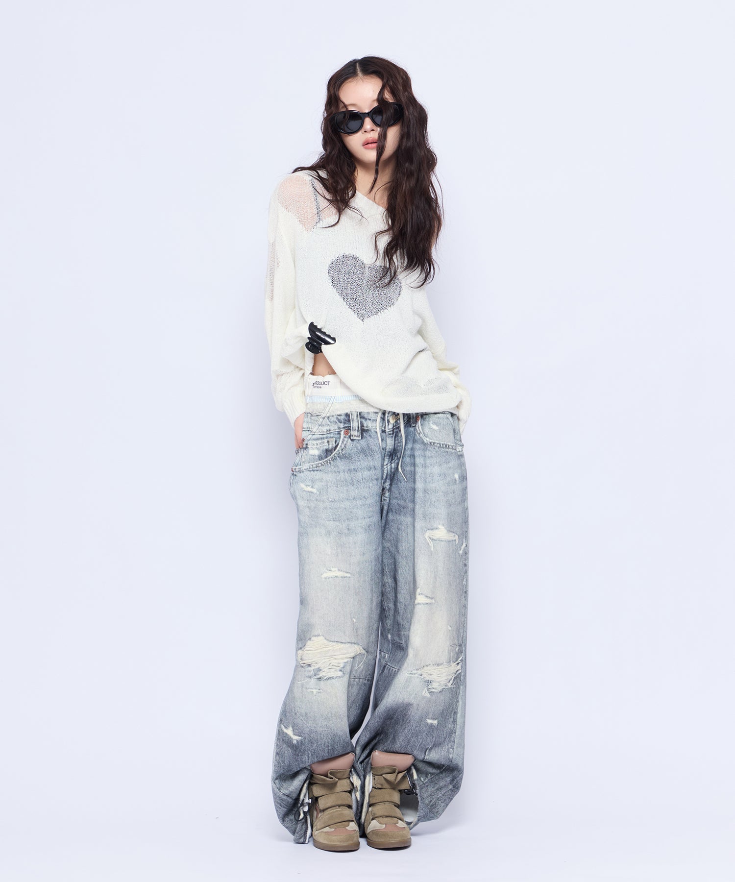 Printed Sweatpants – Denim｜ACLENT（アクレント）