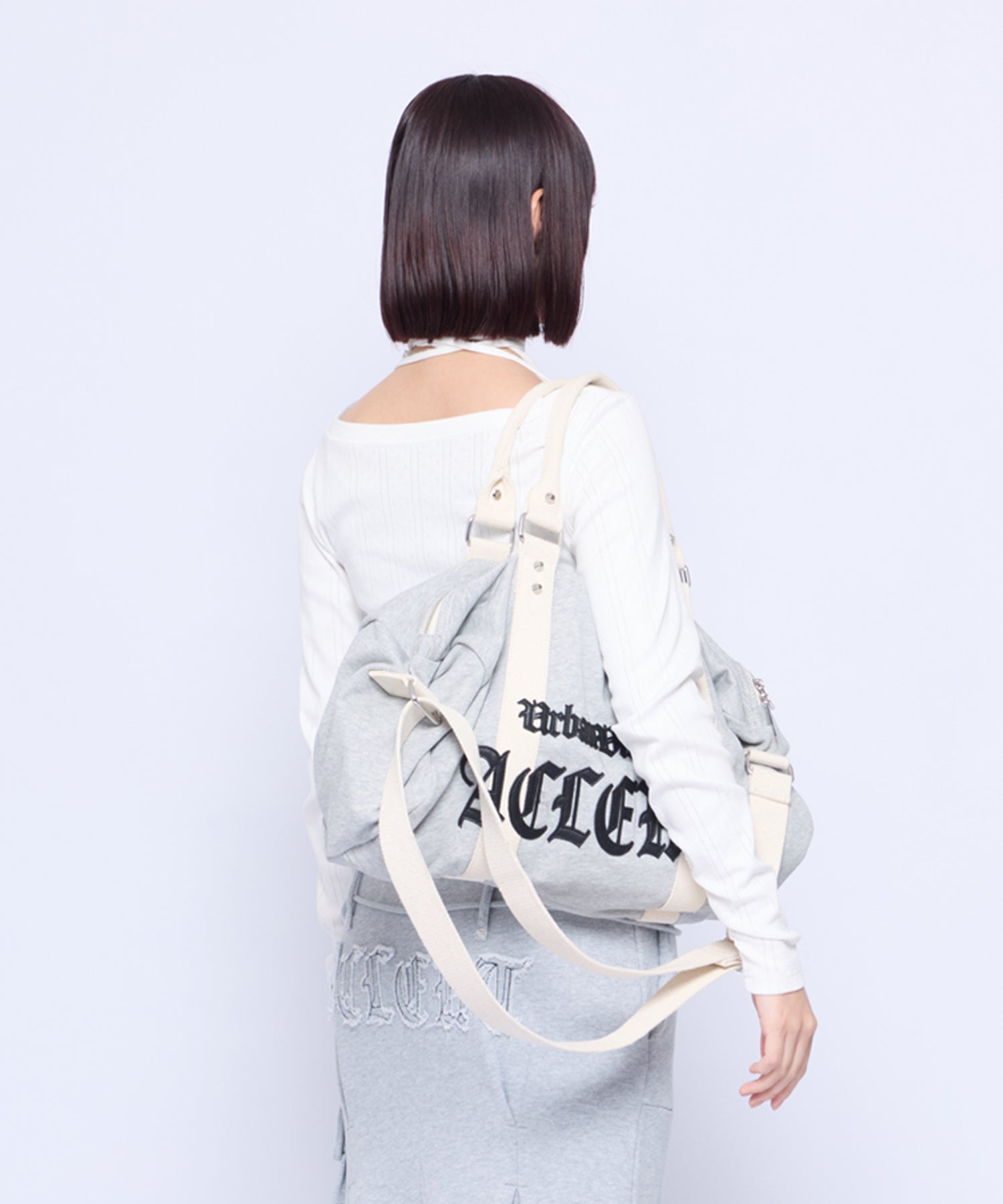 Leather Patch Sweat Bag