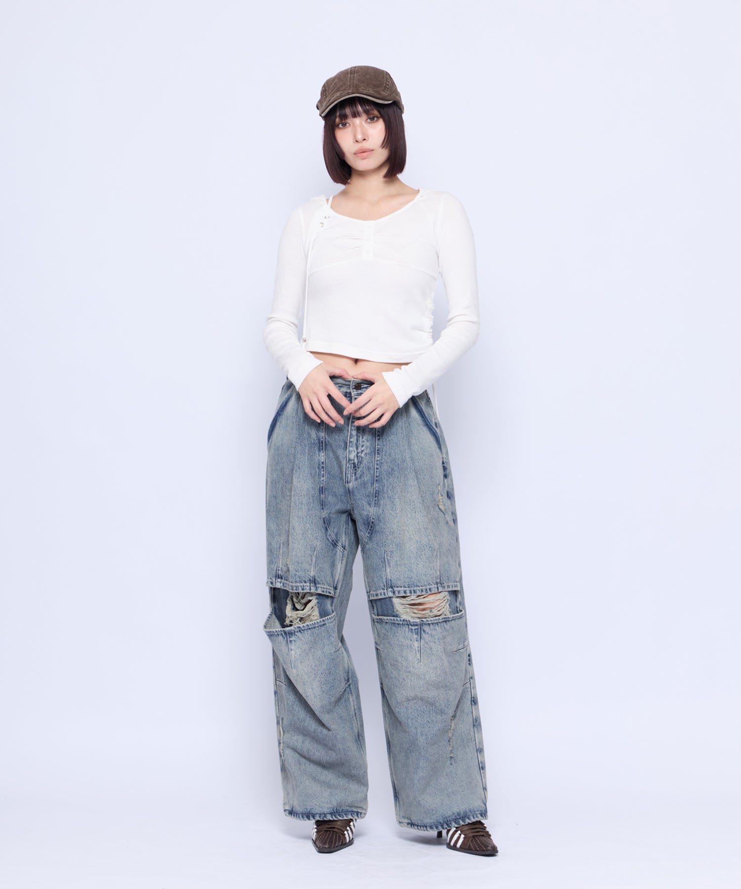 MODEL:165cm/COLOR:BLU/SIZE:F