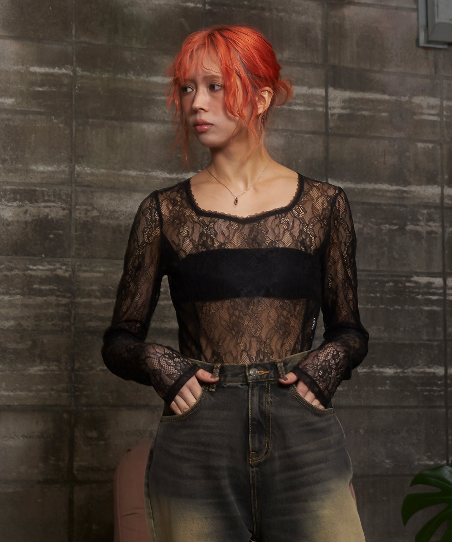 Flower lace bodysuit｜ACLENT（アクレント）