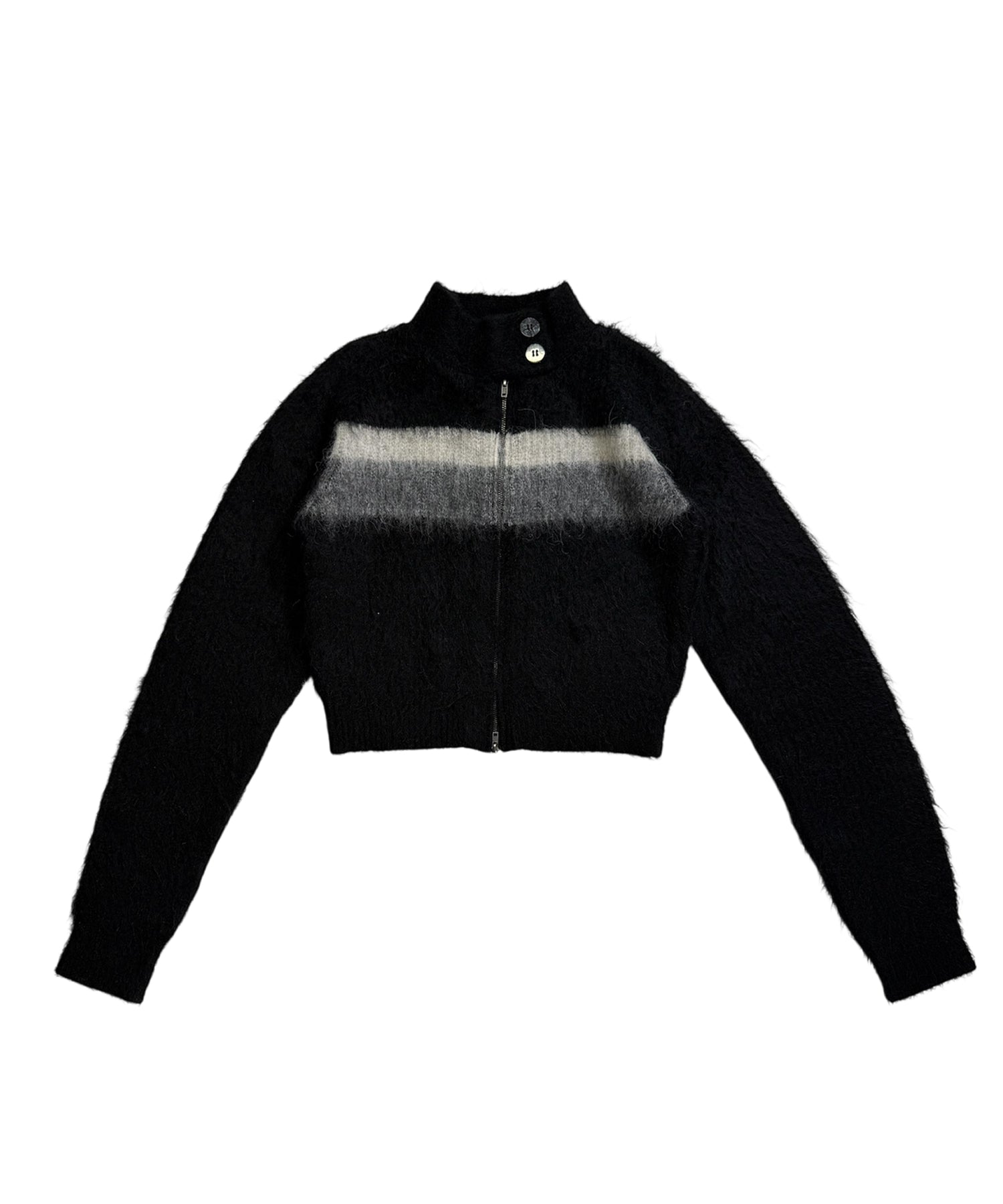 レーシングジップニットトップス