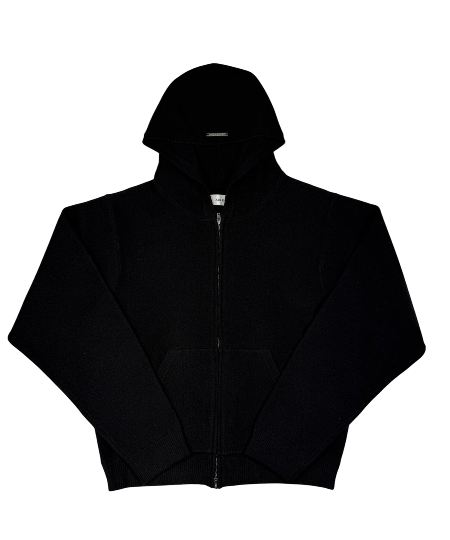 スウェットライクジップニットフーディー