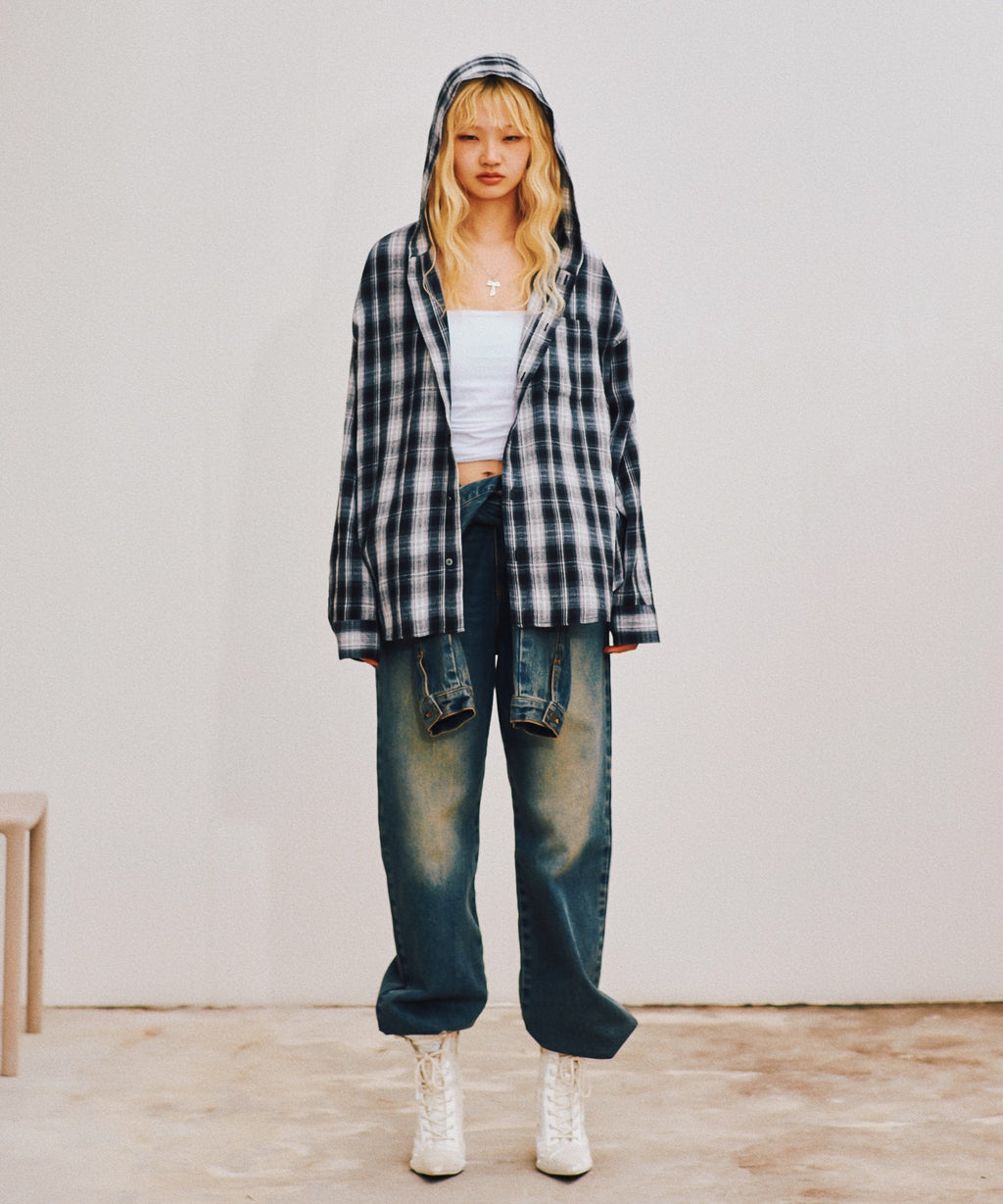 Check hood shirt｜ACLENT（アクレント）