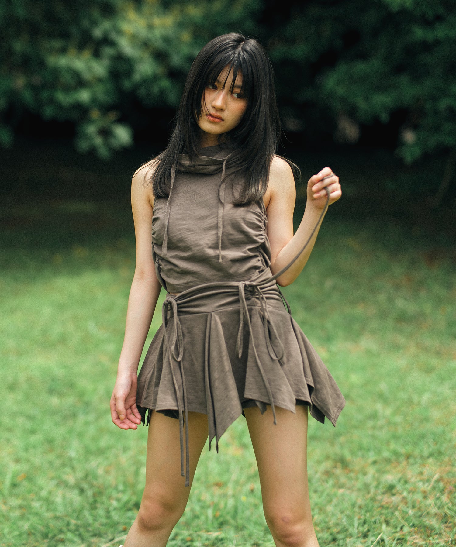 MODEL:159cm/COLOR:KHAKI/SIZE:F