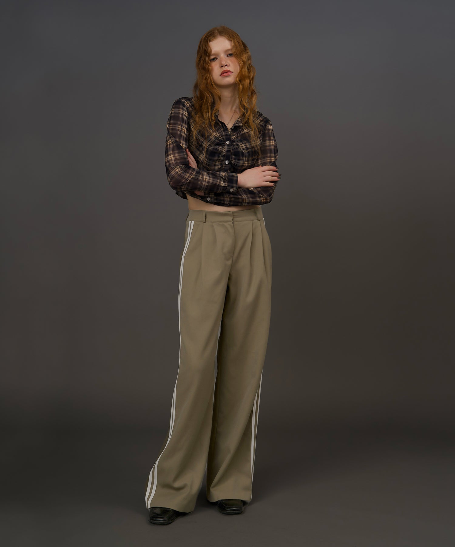 Double line slacks pants