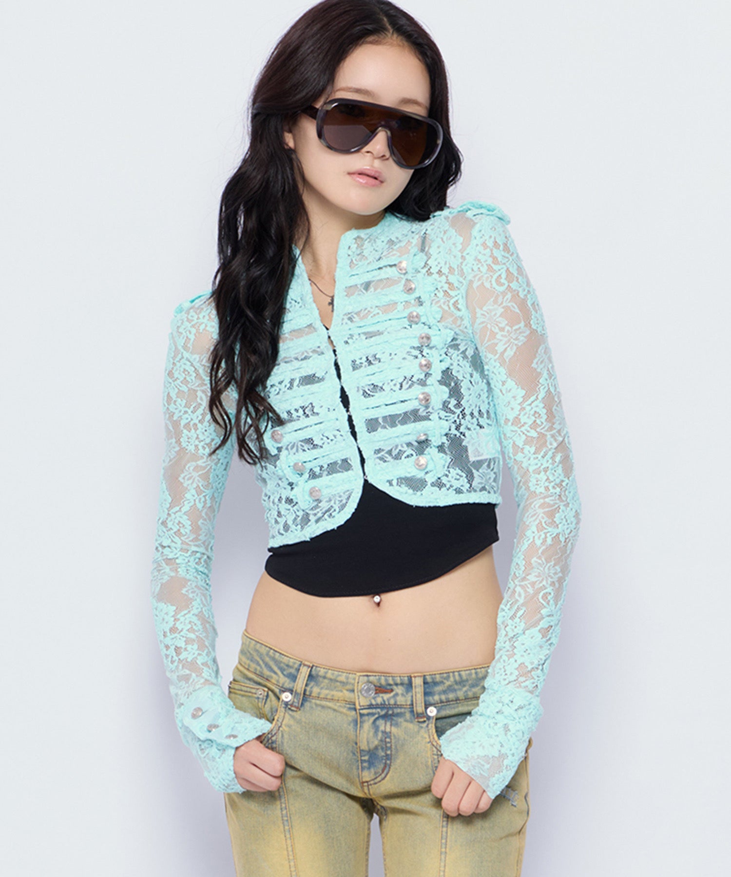 MODEL:170cm/COLOR:L/TRQ/SIZE:F