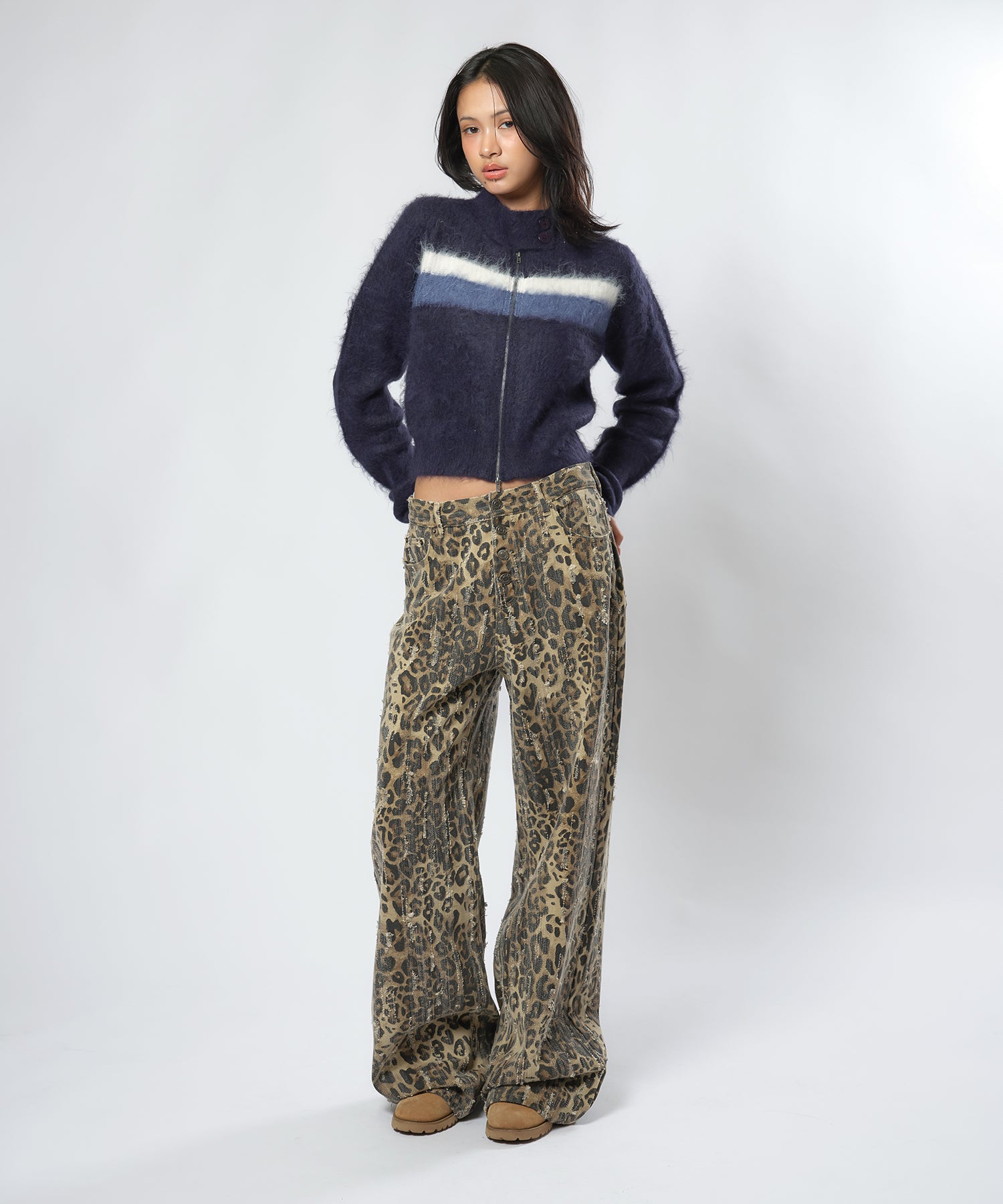 MODEL:170cm/COLOR:BROWN/SIZE:モデルサイズ[股下81cm]