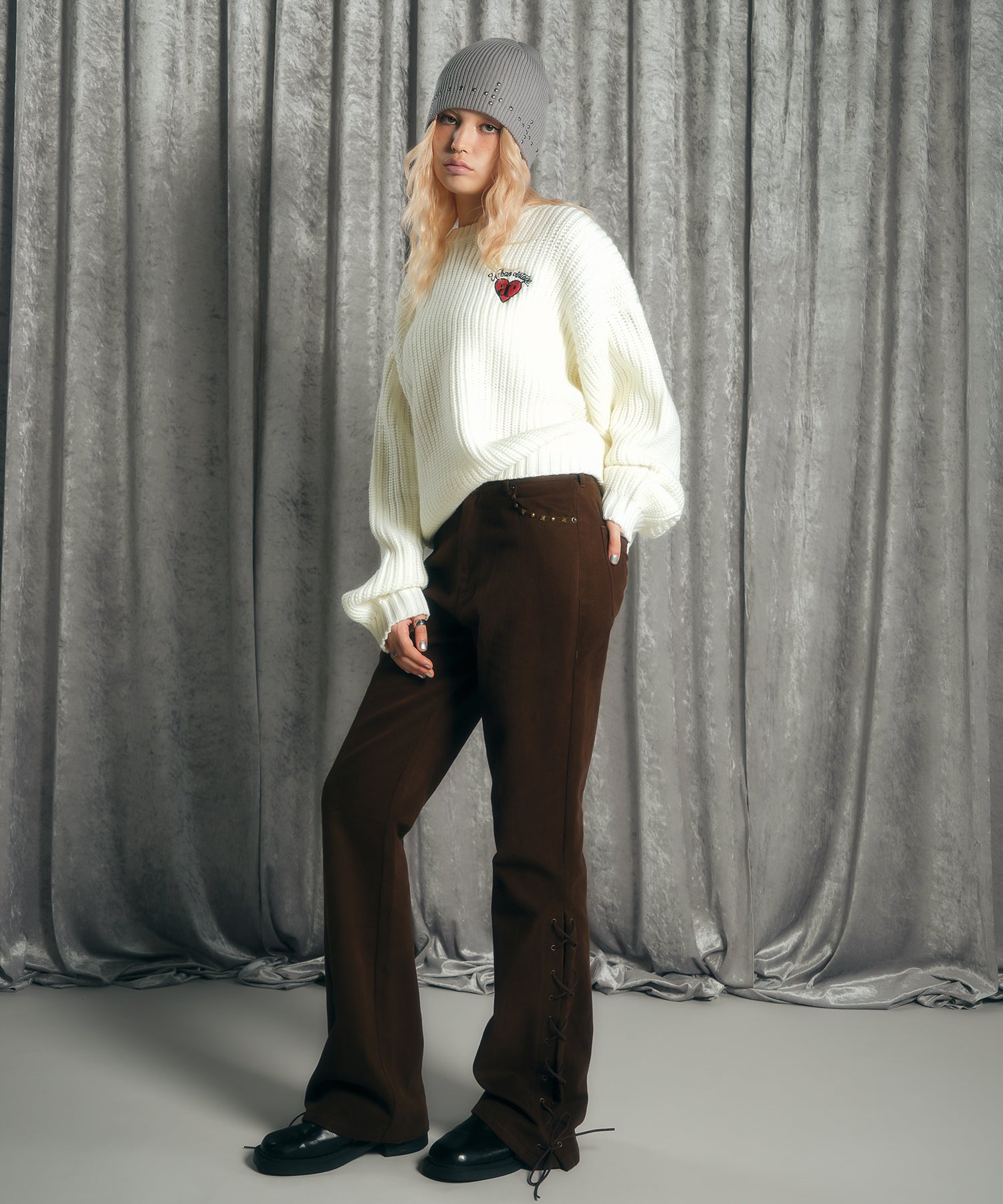 MODEL:170cm/COLOR:BROWN/SIZE:モデルサイズ［股下79cm］