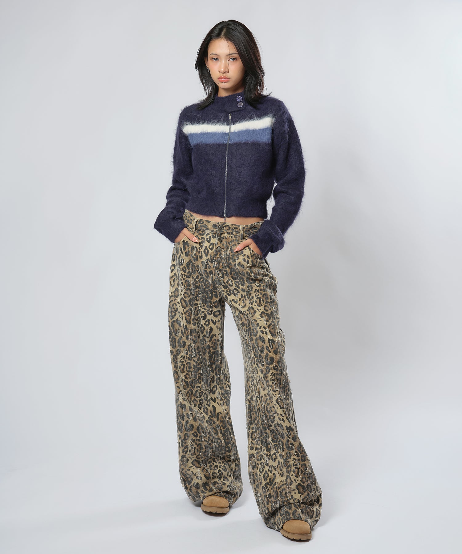 MODEL:170cm/COLOR:BROWN/SIZE:モデルサイズ[股下81cm]