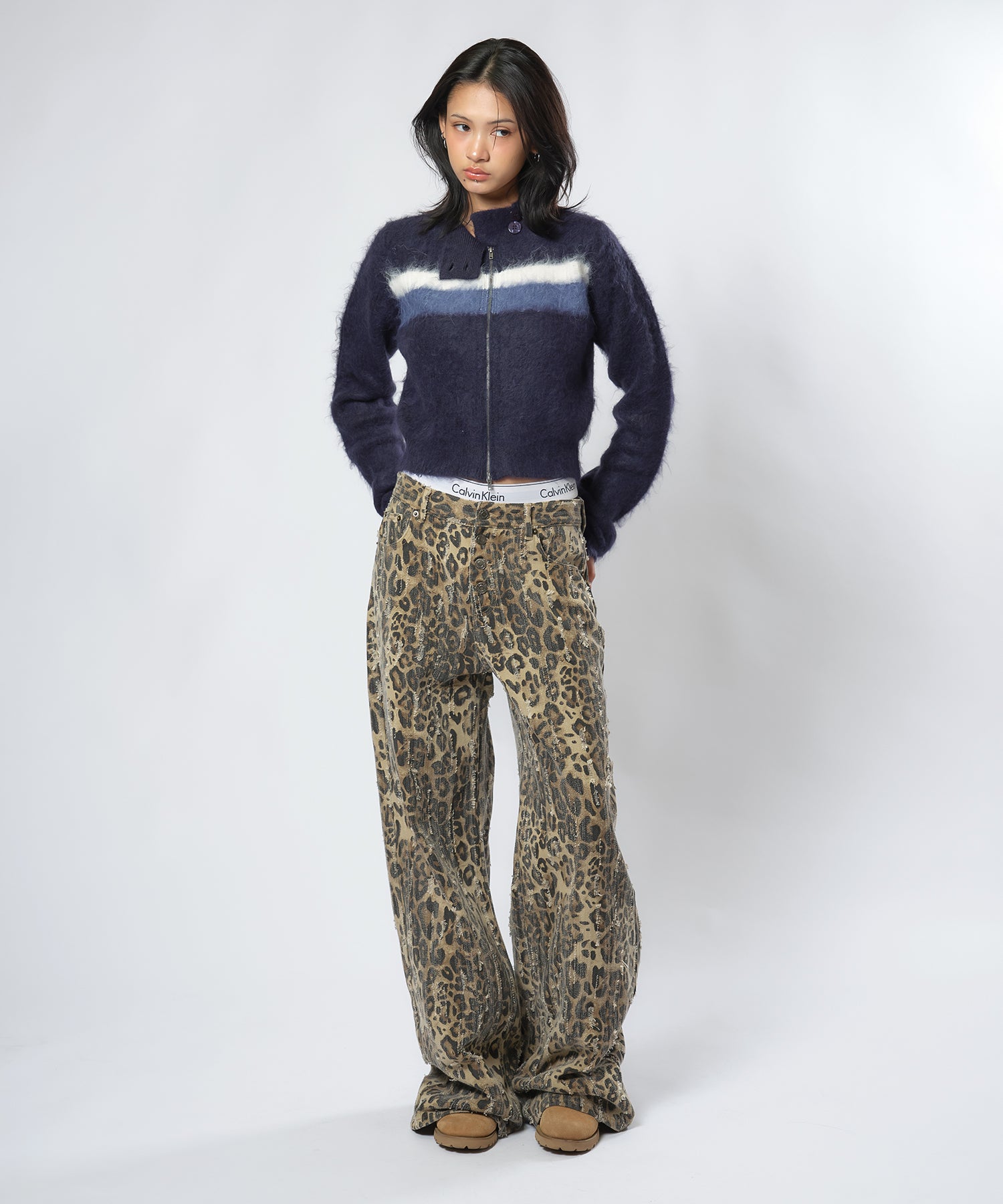 MODEL:170cm/COLOR:BROWN/SIZE:モデルサイズ[股下81cm]