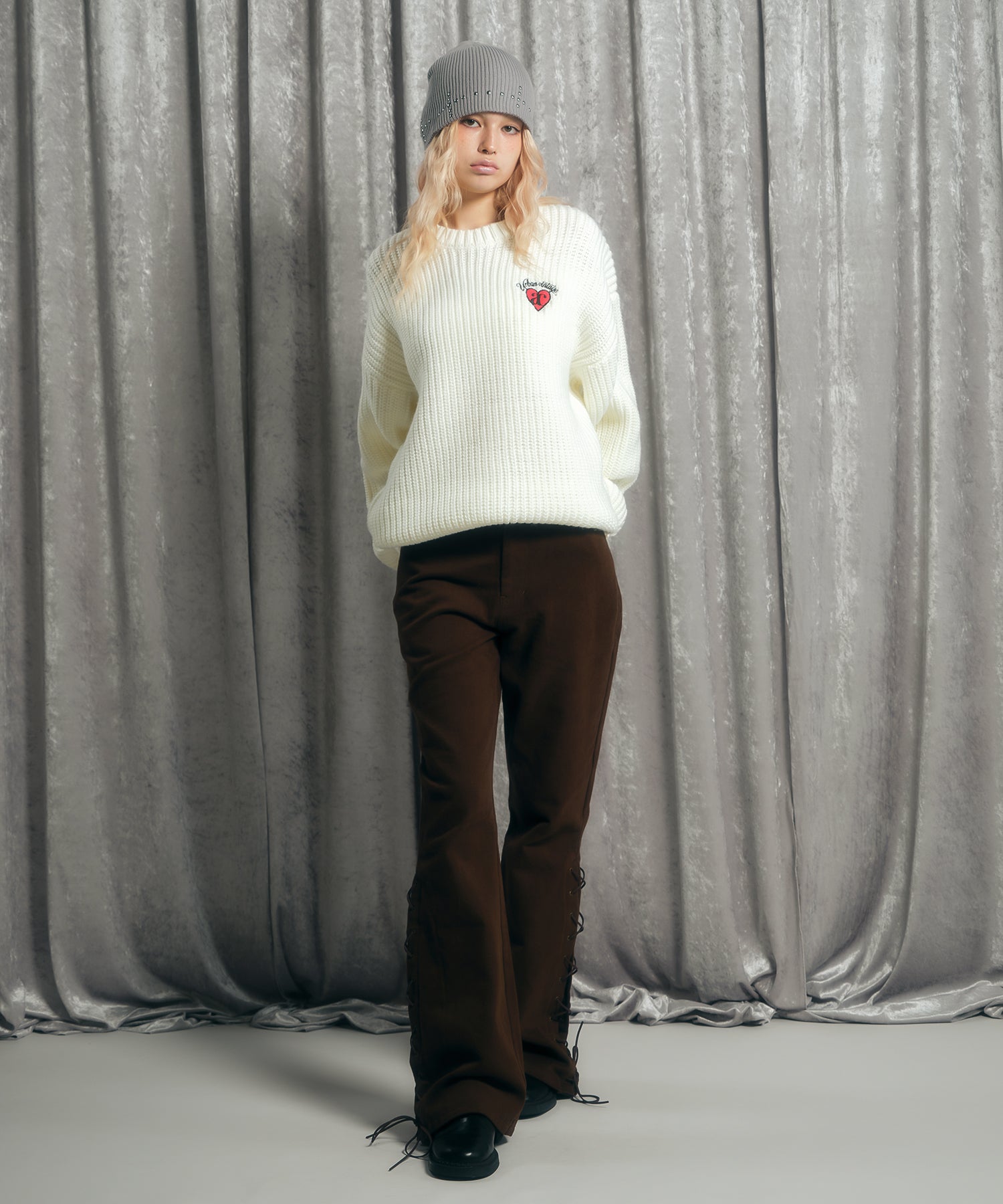 MODEL:170cm/COLOR:BROWN/SIZE:モデルサイズ［股下79cm］