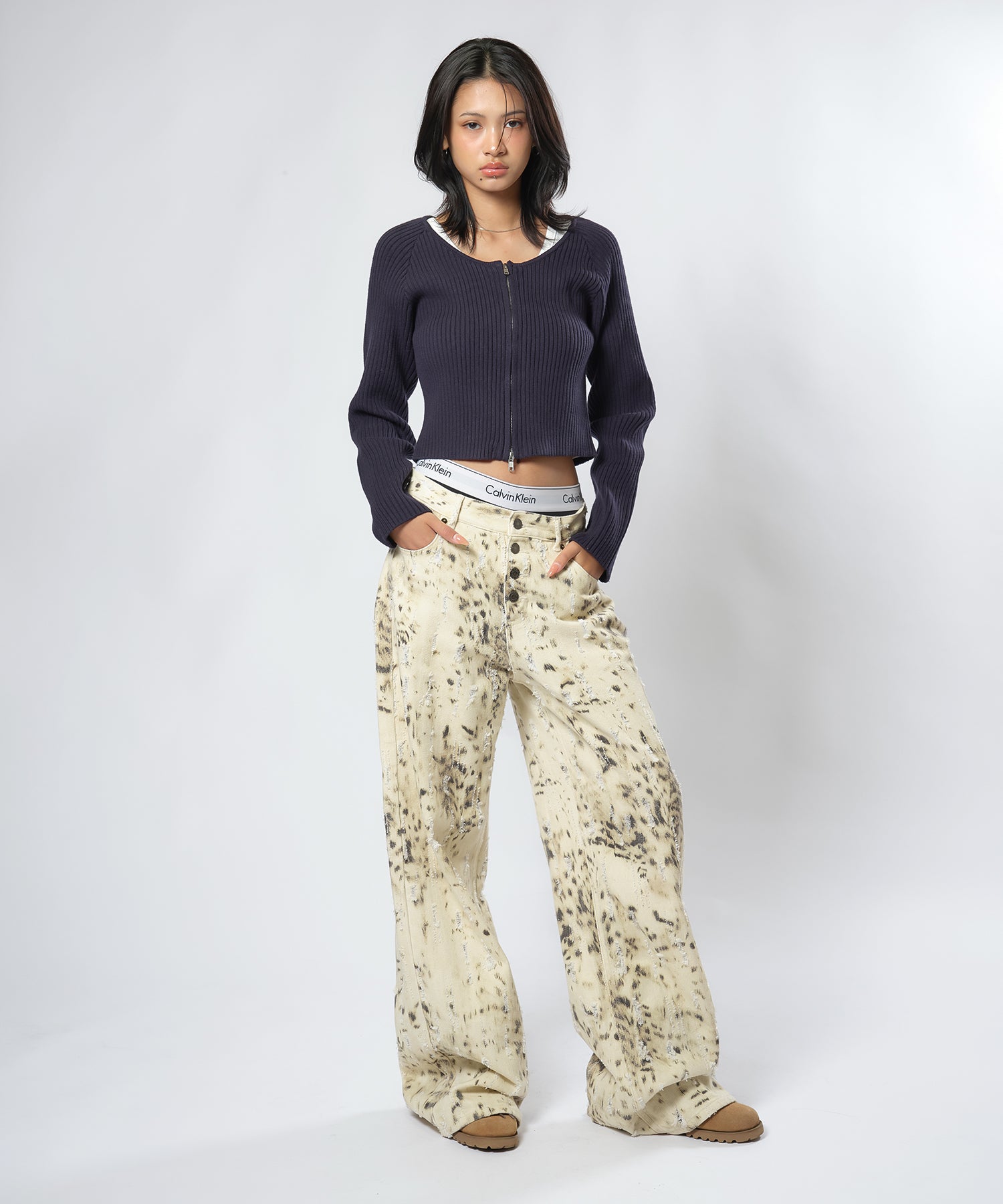 MODEL:170cm/COLOR:IVORY/SIZE:モデルサイズ[股下81cm]