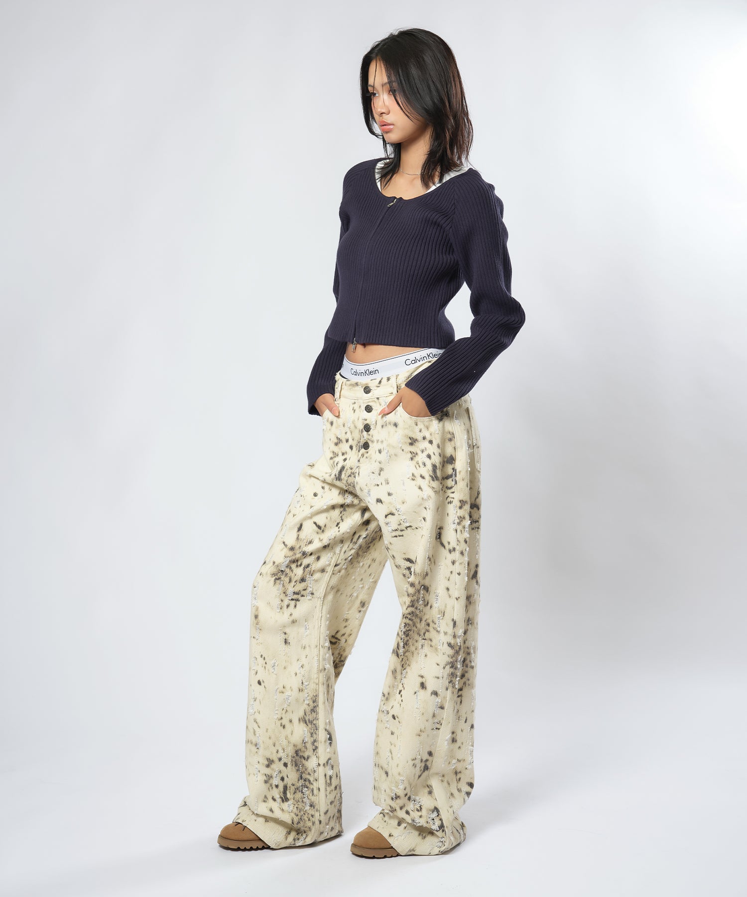 MODEL:170cm/COLOR:IVORY/SIZE:モデルサイズ[股下81cm]