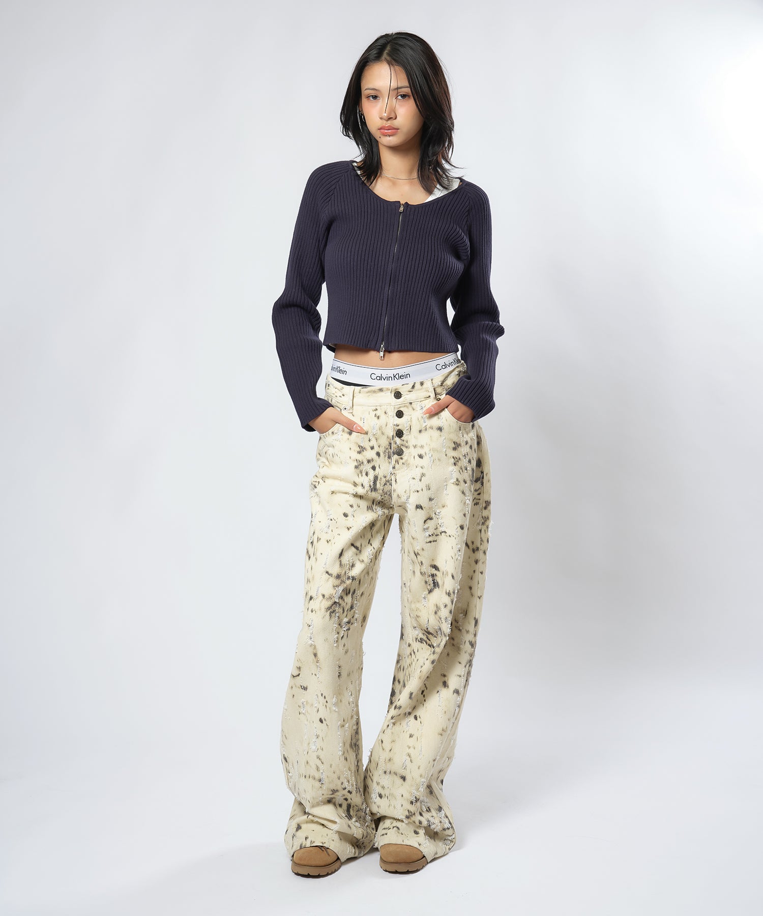 MODEL:170cm/COLOR:IVORY/SIZE:モデルサイズ[股下81cm]