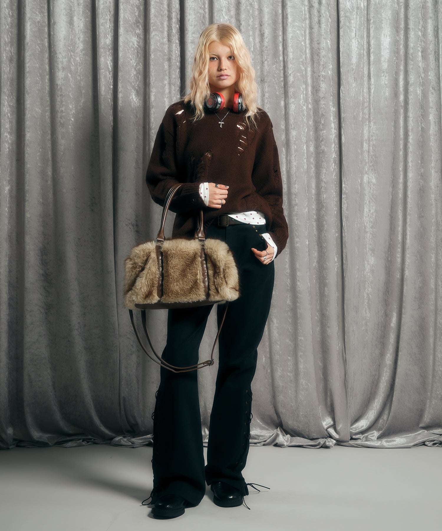 MODEL:170cm/COLOR:BLACK/SIZE:モデルサイズ［股下82cm］