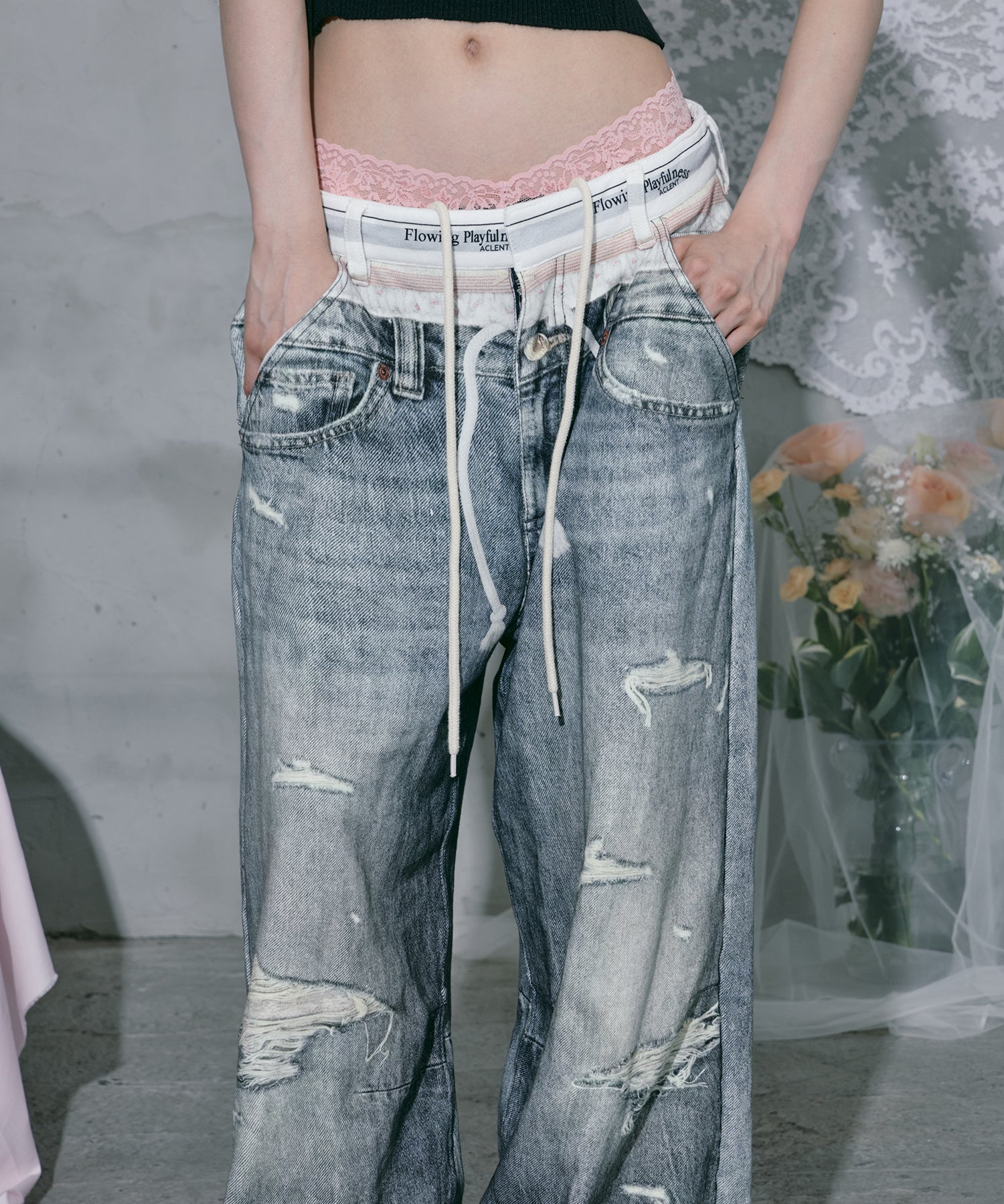 Printed Sweatpants – Denim Ⅱ