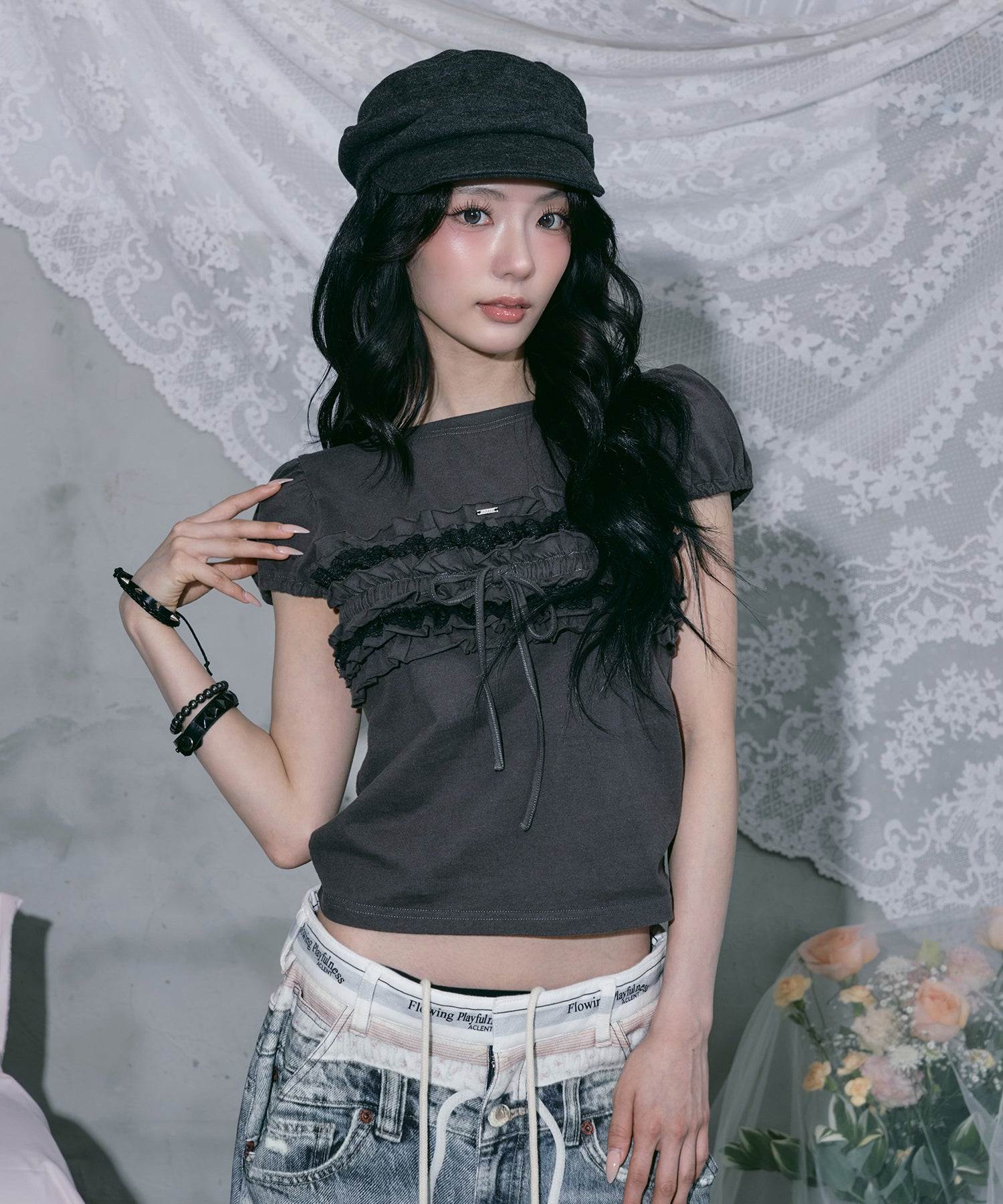 Lace Frill Tee