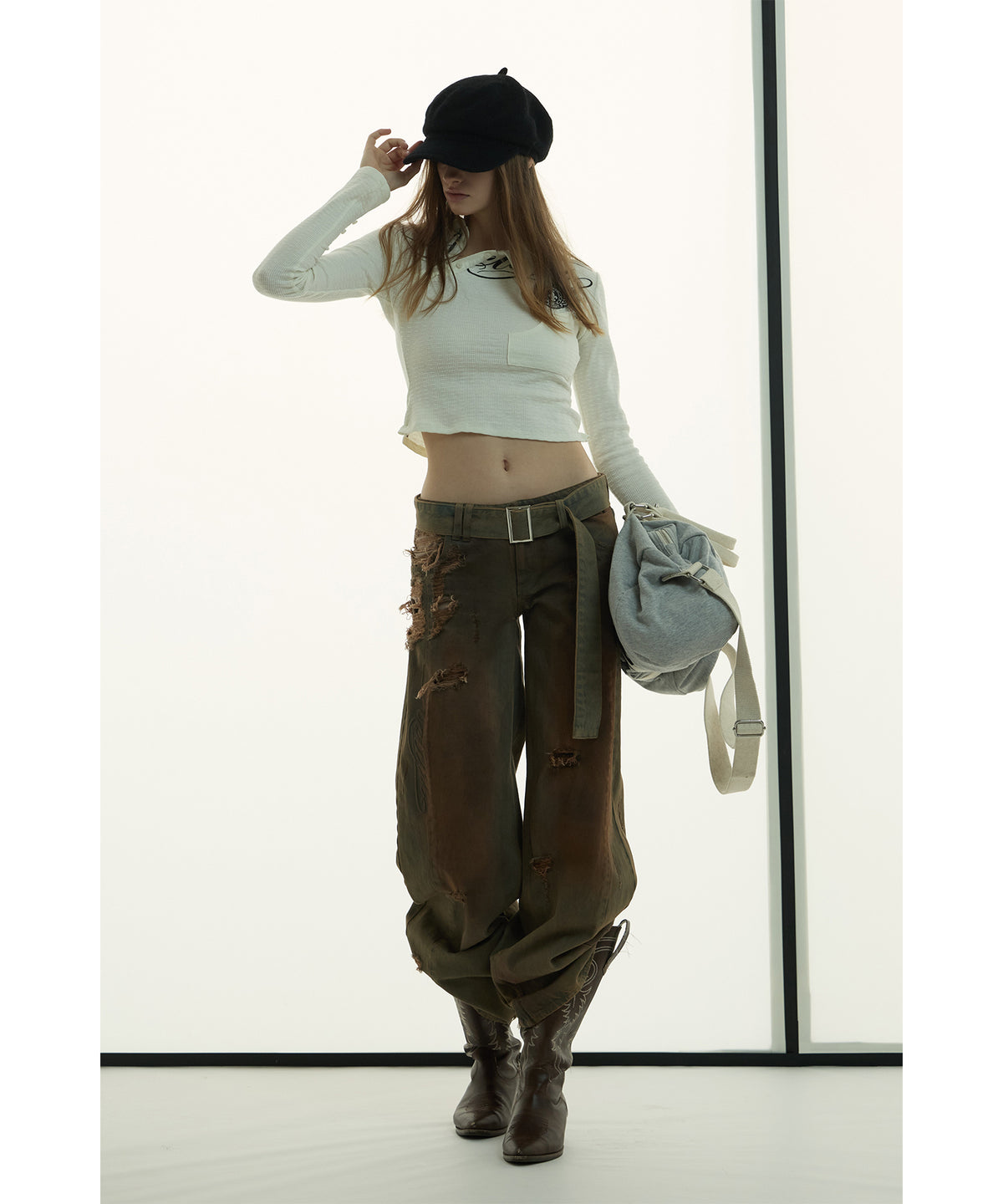 MODEL:173cm/COLOR:KHA/SIZE:M