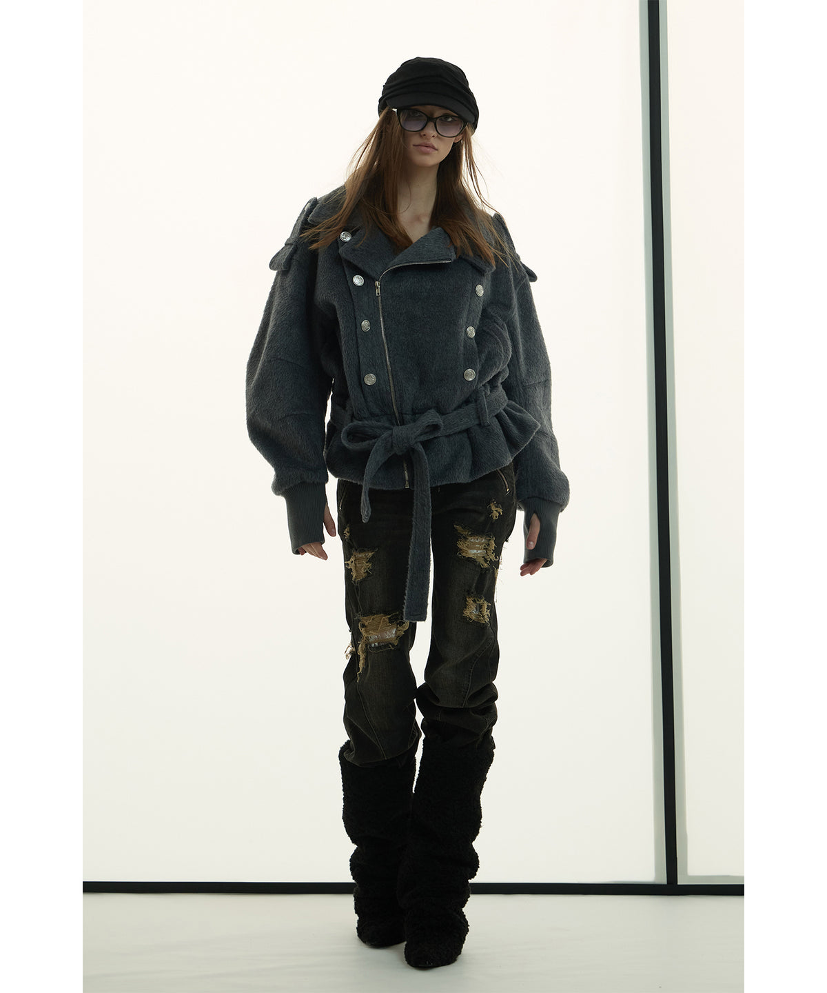MODEL:173cm/COLOR:D/GRY/SIZE:F