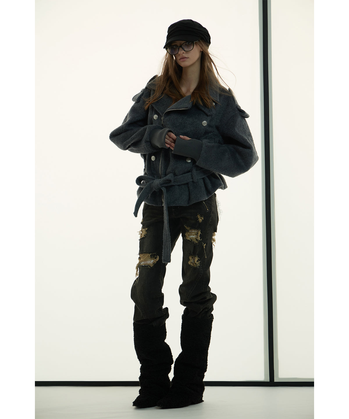 MODEL:173cm/COLOR:D/GRY/SIZE:F