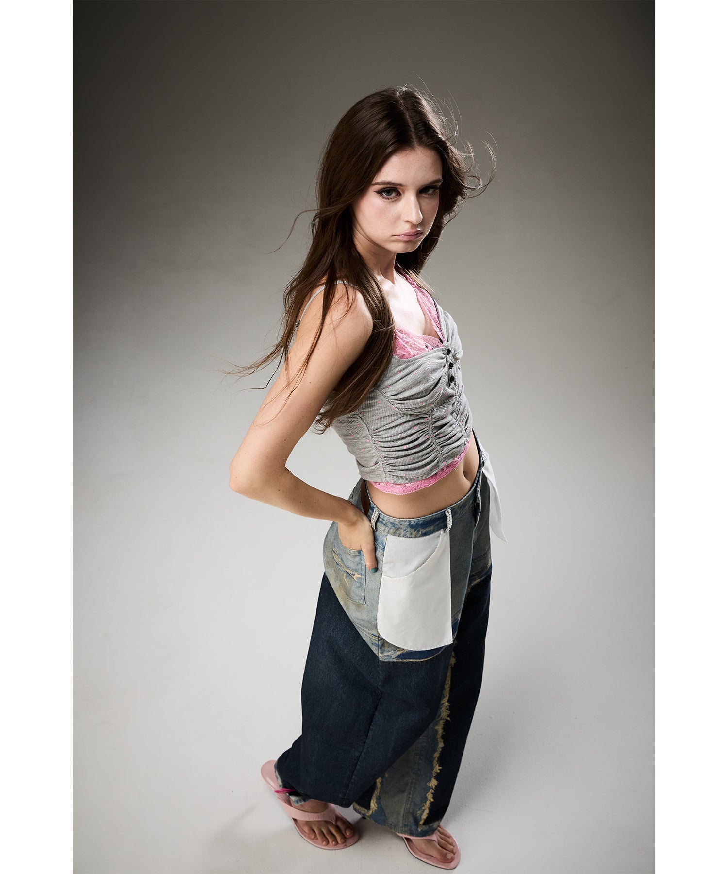 MODEL:171cm/COLOR:GRY/SIZE:F