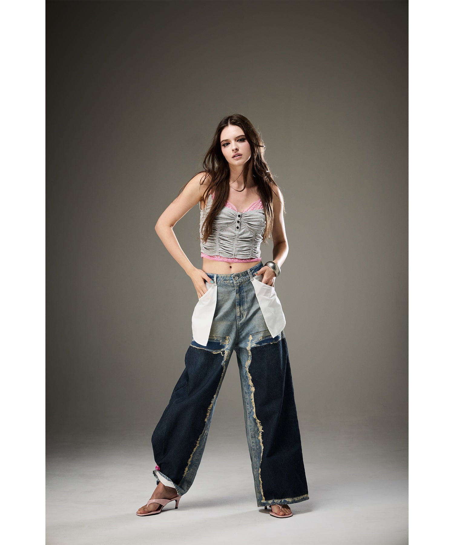 MODEL:171cm/COLOR:GRY/SIZE:F