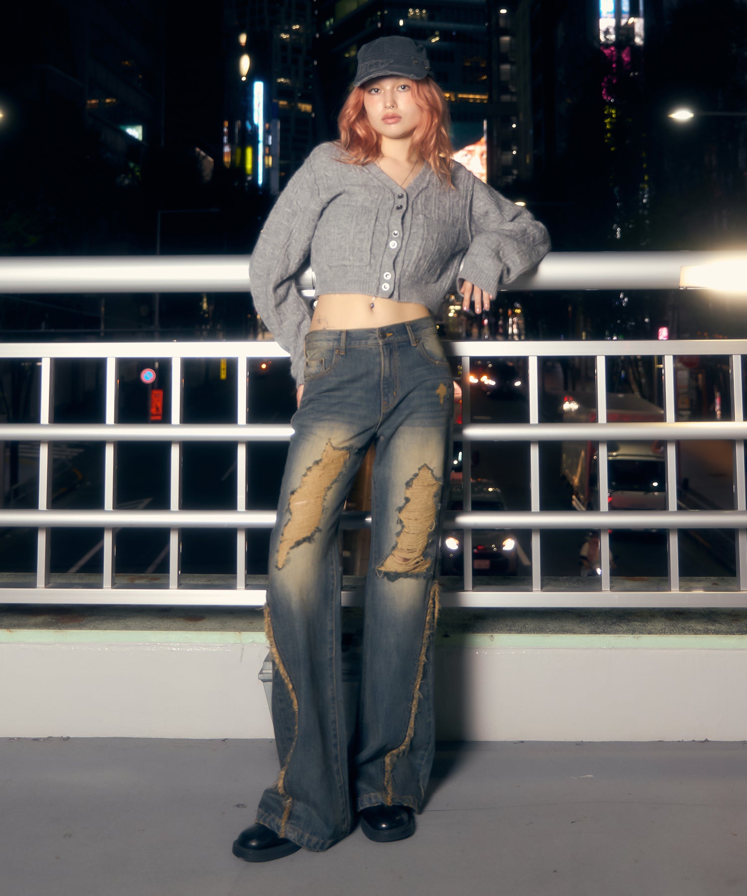 MODEL:170cm/COLOR:BLUE/SIZE:モデルサイズ［股下82cm］