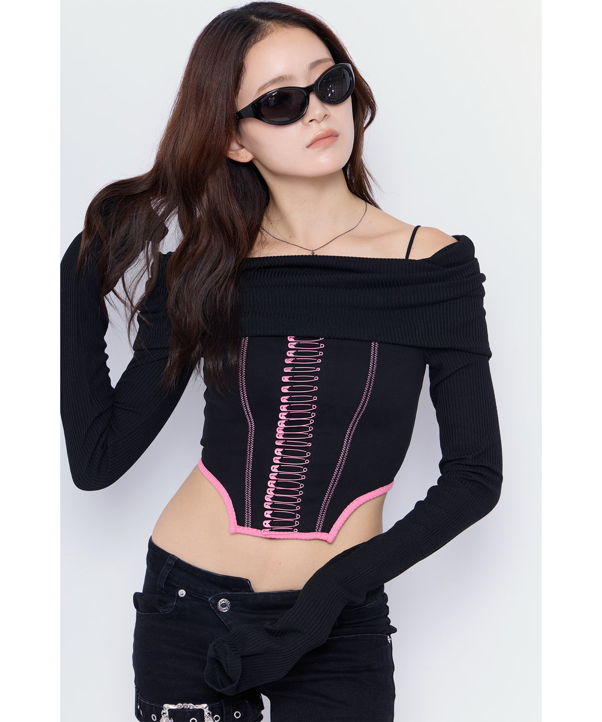 MODEL:170cm/COLOR:BLK/SIZE:F