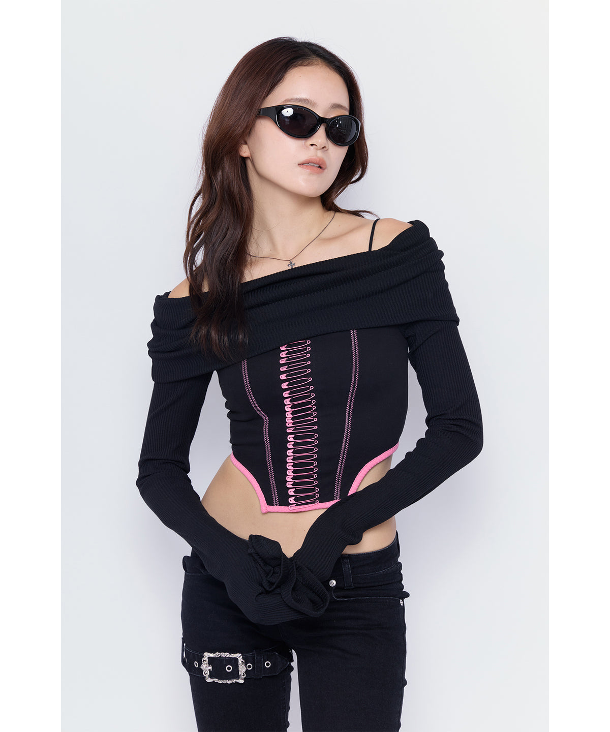 MODEL:170cm/COLOR:BLK/SIZE:F