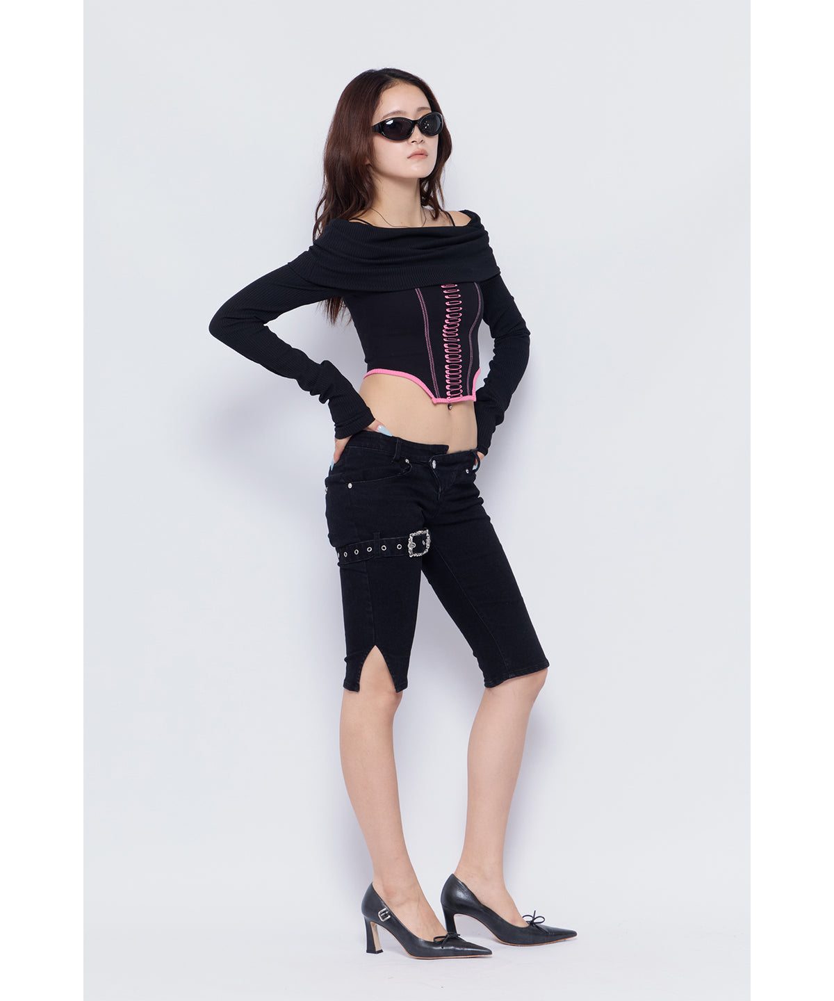 MODEL:170cm/COLOR:BLK/SIZE:F