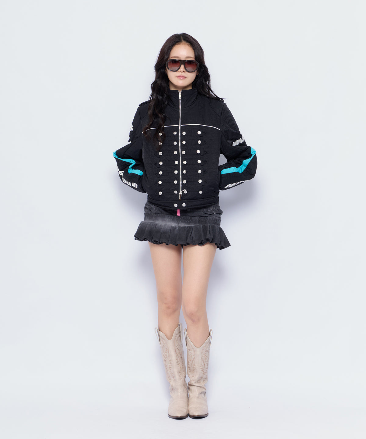 MODEL:170cm/COLOR:BLK/SIZE:F