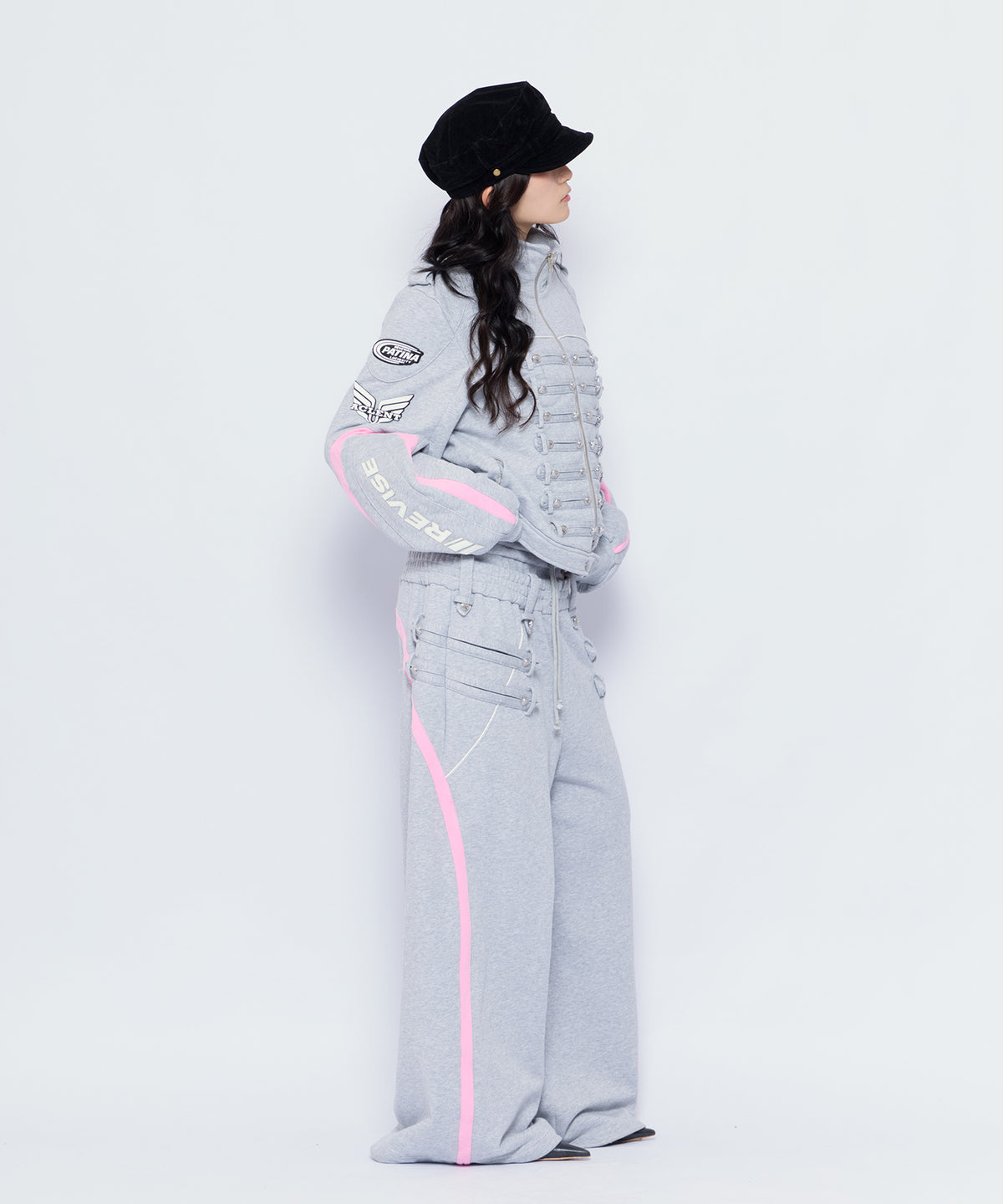 MODEL:170cm/COLOR:GRY/SIZE:F