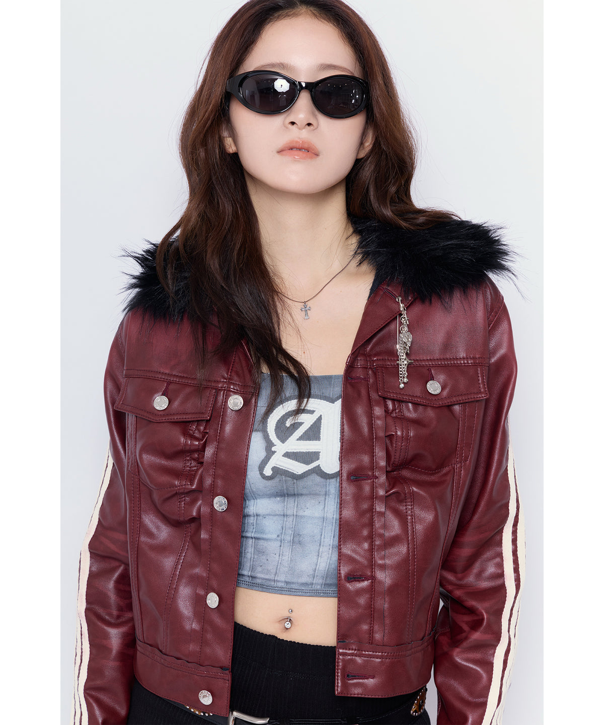MODEL:170cm/COLOR:RED/SIZE:F