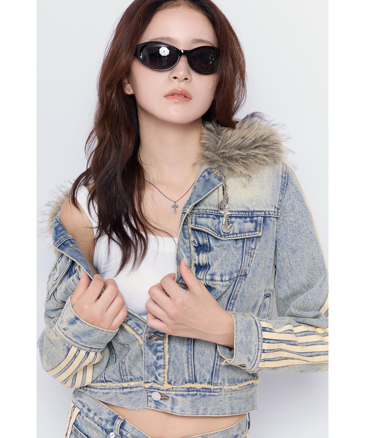 MODEL:170cm/COLOR:BLU/SIZE:F
