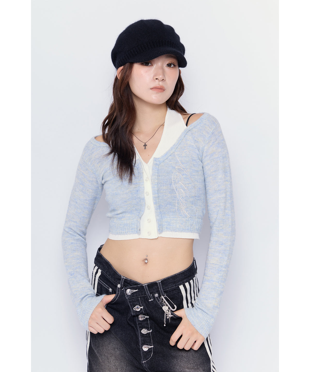 MODEL:170cm/COLOR:BLU/SIZE:F