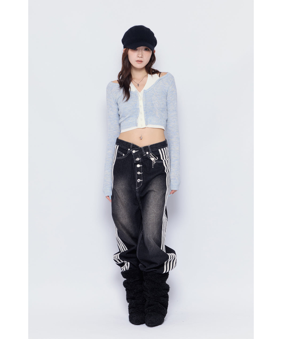 MODEL:170cm/COLOR:BLU/SIZE:F