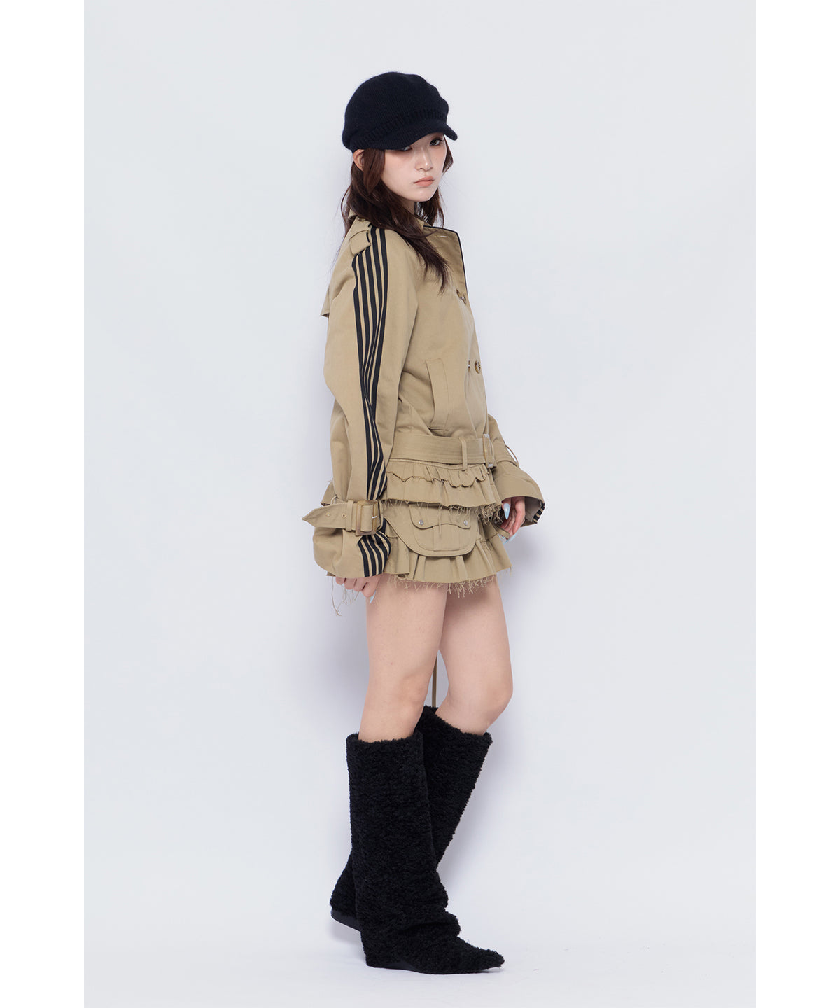MODEL:170cm/COLOR:BEG/SIZE:F