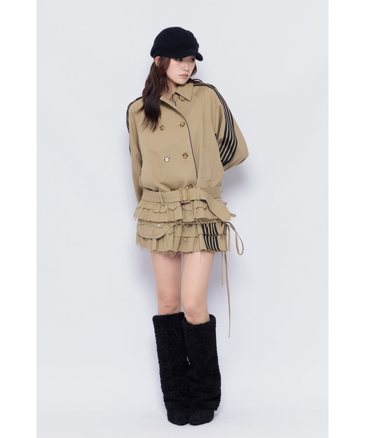 MODEL:170cm/COLOR:BEG/SIZE:S