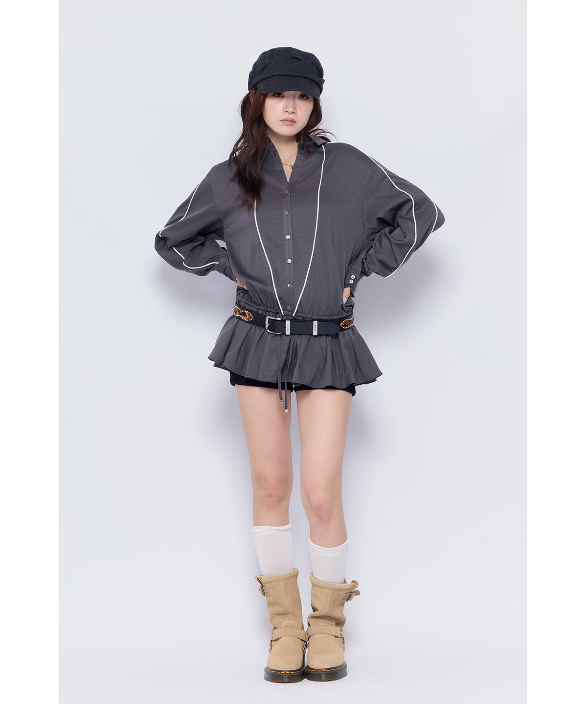 MODEL:170cm/COLOR:BLK/SIZE:F