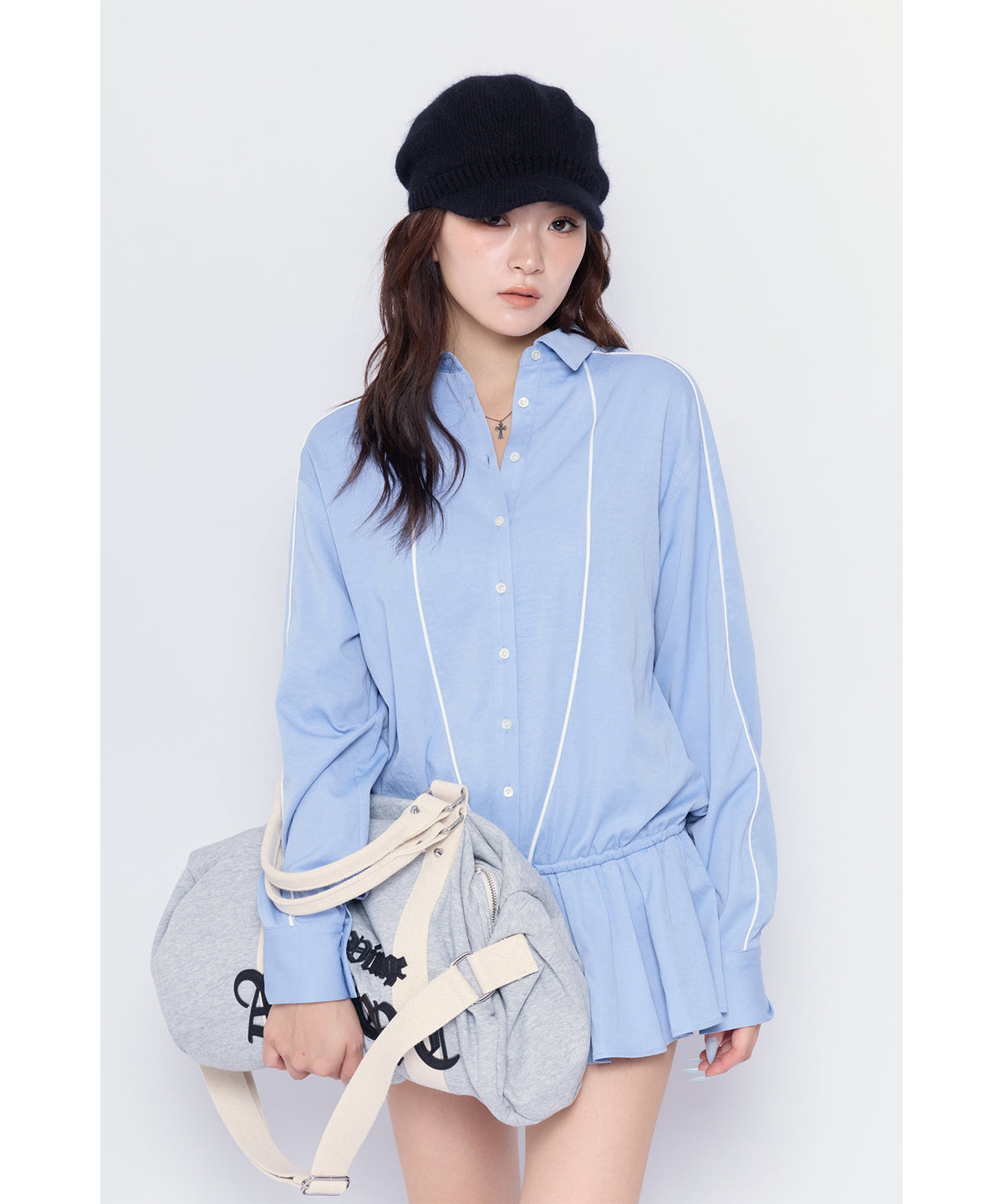 MODEL:170cm/COLOR:BLU/SIZE:F
