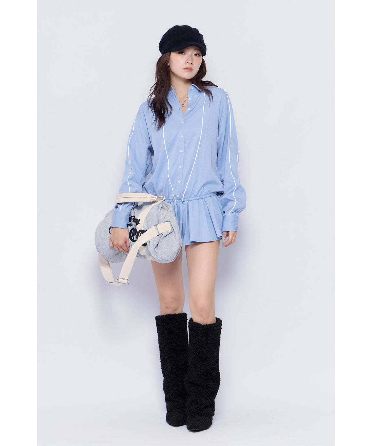 MODEL:170cm/COLOR:BLU/SIZE:F