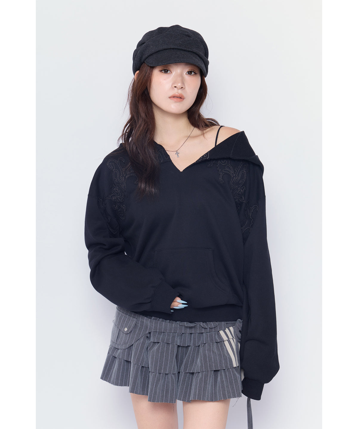 MODEL:170cm/COLOR:BLK/SIZE:F